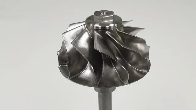 Gefräster Impeller auf einer Welle